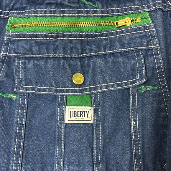 LIBERTY denim bib overalls for men size 42x30 100% Cotton - Picture 4 of 12